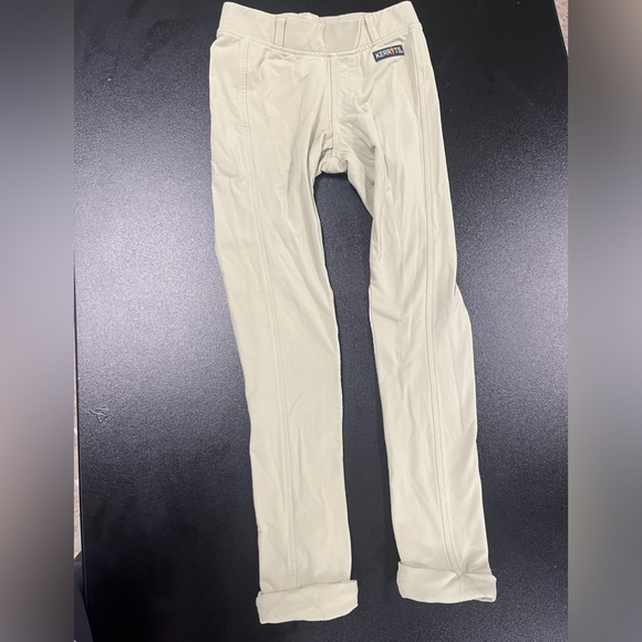 Kerrits Knee Patch Riding Equestrian Breeches Kids Celery Green Small - Picture 2 of 11